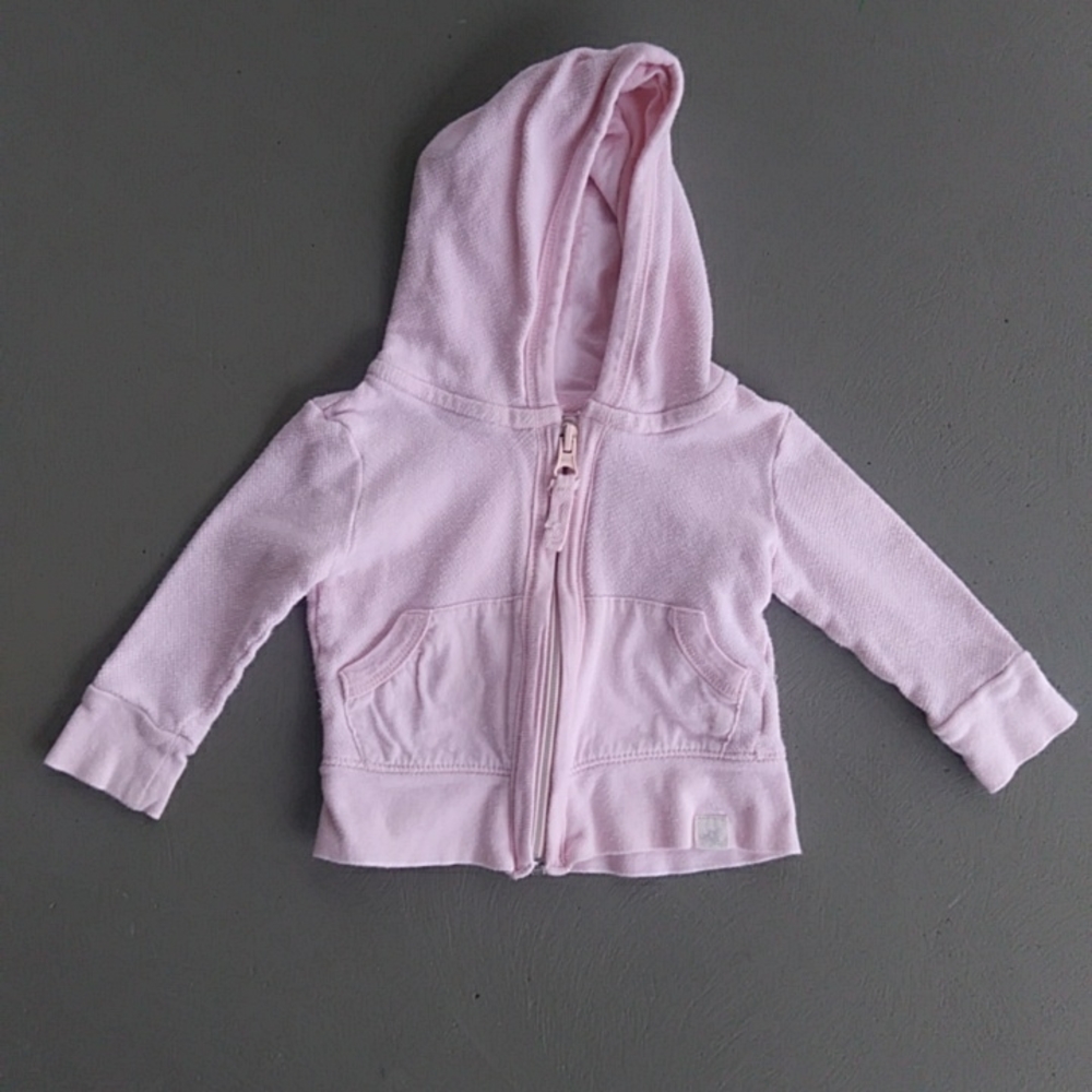 Baby Girl 3 - 6 Months Burt's Bees Hooded Zip Up Sweatshirt